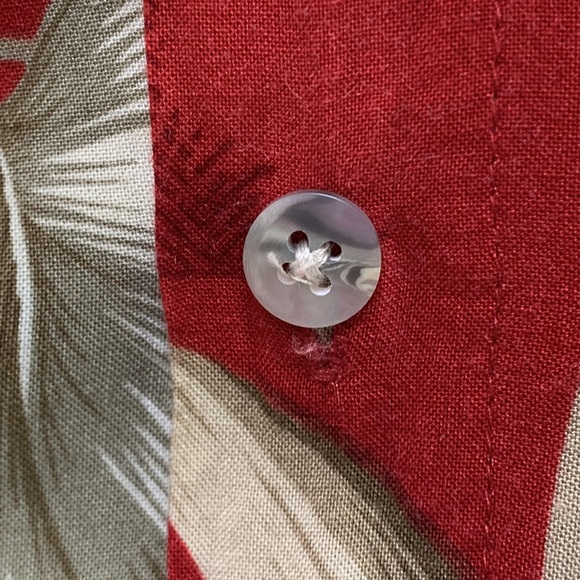 Pierre Cardin Tropical Palm Print Camp Shirt - Picture 8 of 9